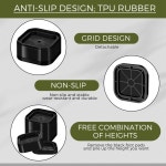 A04I 가구 라이저 조정 가능한 침대 1 38In 쌓을 수있는 헤비 듀티 리프트 스퀘어 높이기 블록 16 Pcs