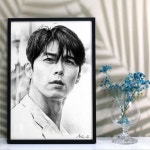 바벤아트 100 수작업 연필초상화 모오작가가 그리는 가치있는 선물 A4 크기 1인 연필 화이트액자