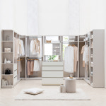 레이디가구 이안 드레스룸 시스템 행거 모듈형 800 화장대 옷장