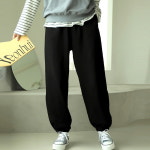 빼빼 여성용 허리밴딩 와이드핏 코튼 조거팬츠 28