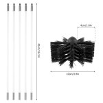 유연한 굴뚝 청소 세트 브러시 막대 키트 그을음 나일론 도구