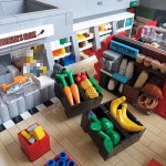 MOC 호환 레고 시티 핫 셀러 스트리트 뷰 MOC 모듈러 SPAR 편의점 DIY 아이디어 장난감 생일 선물 블록 2129 개