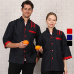 레뷰가운 FC25 7부 조리복 정육 쿡복 주방복 쉐프가운 중식