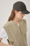 랑방컬렉션 LANVIN COLLECTION 엠보스드 엠블럼 코튼 볼캡 DB LC2E7AHT372W
