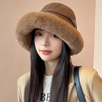 여성 인조모 인조퍼 두꺼운모자 방한용모자