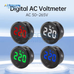LED 디지털 디스플레이 원형 2 선 전압계 AC 전압 검출기 테스터 모니터 패널 50 265V