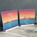 꾸밈 tj529-스탠드액자2P 수고했어오늘도캘리