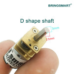 Bringsmart 3V 6V 12V N20 DC 기어 모터 후진 제어 DIY 전자 장비 장난감 미니 머신 타입 저소음 15-1500RPM