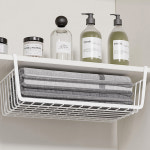 상부장 걸이형 수납선반 욕실 정리 바구니 데스크 수납함 무타공 타입 중형