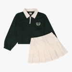 유솔 USALL 유솔 HC29 분또 에리 스커트 2PCS 세트 주니어 크롭티 테니스 스커트셋업 S18853452