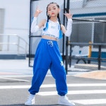 볼룸 모던 댄싱 팬츠 힙합 스트리트 웨어 키즈 상의 코스튬