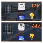 Y H MPPT 태양열 충전 컨트롤러 AGM 젤 침수 리튬용 최대 PV 입력 75V DC 12V 24V
