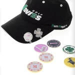 소소마루 볼표시 인조다이아몬드 화려한 집게 볼마커 골프소품 골프클럽 필드아이템 1개 GN2407