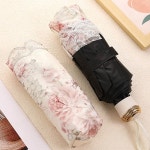 고급 여성용 여름 꽃무늬 자수 암막 양산 우산