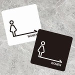 WOMEN 우측1 부착형 정사각 소형안내판