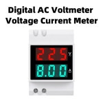 전압계 전류계 DIN 레일 2 IN 1 AC Led 디스플레이 전압 디스플레이 전류 디스플레이 고화질 고정밀 50-300V 1-63A
