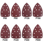 10 20 40 PCS 11 홀 마우스 40 2000 그릿 종이 세부 샌딩 샌더 PSM 삼각형 샌드페이퍼 멀티