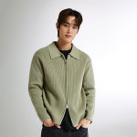 스파오 소프트얀 카라넥 집업 가디건 SPCKE11M96