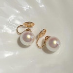 여성 단아한 스타일 진주 클립 고리 타입 귀걸이 클립타입