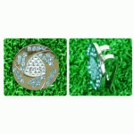 필드용품 볼표시 크리스탈 타원형 볼마커 1개 라운딩 골프소품 골프아이템 GN2469