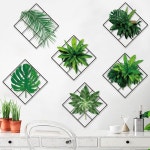 식물 그린 포인트 포인트벽지 인테리어 시트지 스티커 6개 세트