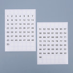 컬러 원형 숫자 번호 스티커