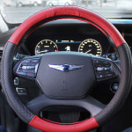 AUTOREX 현대모비스 뉴QM3 핸들커버 모비스 천연가죽 자동차 핸들카바