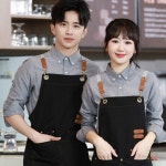캔버스 앞치마 작업용 카페 바리스타 공방 미술 요리용 두꺼운 면