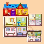 색칠도안 우리집 꾸미기 아트북 만들기 미술놀이 3인용 어린이만들기 북아트 BO6596-3