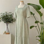 키메라제이 네츄럴 플라워 스퀘어넥 원피스 OP137