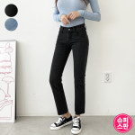 가비진 여성용 밑단 컷팅 포인트 스판 일자 데님 팬츠 청바지 바지 M