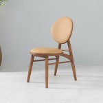 가구산책 원목 PU 둥근 등받이 의자 RD036