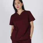 여성용 유폼 레스트 V 스크럽복 44 버건디