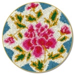 라운드 카페트 러그 DIY 스킬 자수 세트 중국어버전 컬러인쇄메쉬 NO 06 1세트