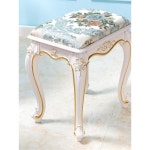 엔틱 공주 화장대 의자 인테리어 체어 디자인 드레스룸 간이 보조의자 클래식 이태리 스툴 1 중형 스툴에 금부용을 그리다