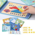 단계별 난이도 원목 칠교놀이 자석 탱그램 어린이