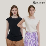 마르조 24블랙에디션 탑블라우스 QBMFB016
