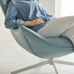 까르엠가구 1인용 기능성 실리콘 가죽 안락 의자 수유 360도 회전 쇼파 SF-003