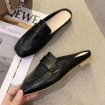 사계절 깔끔한 로퍼 뮬 여성 스타일 플랫 블로퍼