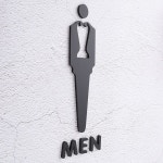 아크릴 디자인 화장실 표지판 문구 안내판 남성용 2 MEN