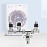 역류냄새방지 세탁기 배수구 트랩 3구 자동개폐형