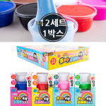쪼물락 4색 클레이 12세트 1박스 만들기 세트 미술 놀이 재료 촉감 1개