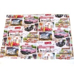 Classic America Placemats 개별 CustomMade in USA Car Roadtrip 디자인 리버서