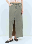 GANNI 가니 가니 오버다이 데님 맥시 스커트 J1477 886 B0111228531