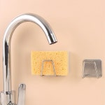 304 스텐 무타공 부착식 수세미 거치대 홀더 받침대