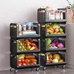 과일 야채 수납장 부엌 4단 스텐 틈새 스낵 선반 거실