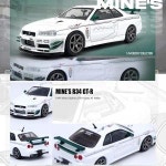 선주문 INNO 1 64 스카이라인 GT-R R34 광산 다이캐스트 모델 자동차 V-SPEC 튜닝