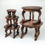 개다리소반 백일상 찻상 다도상 5호 지름 높이 22ccm 1개