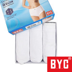 BYC 인정상회 순면 100 흰색 삼각 할머니 팬티 데오니아 여삼각 3매 100