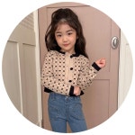 COMMA 9호 자가드가디건 봄가을 유아 크롭 여아 슬림 하객룩 등원룩 콤마키즈 120 L